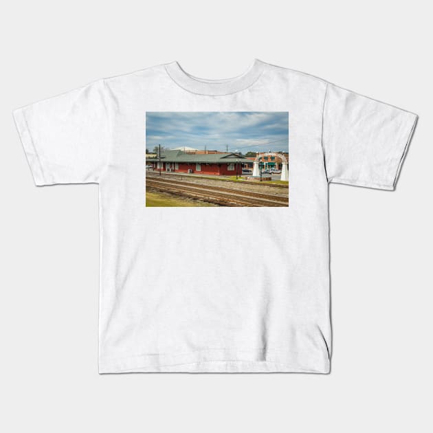 Historic Train Depot Kids T-Shirt by Gestalt Imagery